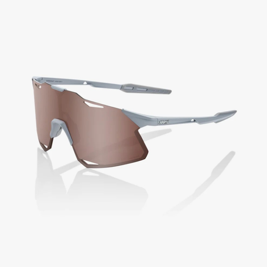 100% HYPERCRAFT - Matte Stone Grey - HiPER Crimson Silver Mirror Lens